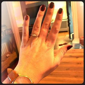 14k white gold diamond ring